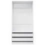Armario de madera contrachapada blanco brillo 100x50x200 cm de , Armarios roperos - Ref: Foro24-800609, Precio: 259,88 €, Des...
