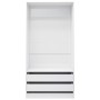 Sperrholzschrank glänzend weiß 100x50x200 cm von , Kleiderschränke - Ref: Foro24-800609, Preis: 282,84 €, Rabatt: %