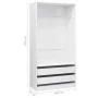 Armario de madera contrachapada blanco brillo 100x50x200 cm de , Armarios roperos - Ref: Foro24-800609, Precio: 259,88 €, Des...