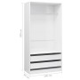 Sperrholzschrank glänzend weiß 100x50x200 cm von , Kleiderschränke - Ref: Foro24-800609, Preis: 282,84 €, Rabatt: %