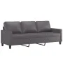 3-seater sofa with gray synthetic leather ottoman, 180 cm by , Sofas - Ref: Foro24-3201026, Price: 299,00 €, Discount: %