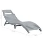 Solid Acacia Wood Lounger with Gray Cushion by , Loungers - Ref: Foro24-3064055, Price: 143,80 €, Discount: %