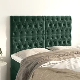Headboards 4 units of dark green velvet 80x7x78/88 cm by , Headboards and footboards - Ref: Foro24-3116725, Price: 154,76 €, ...