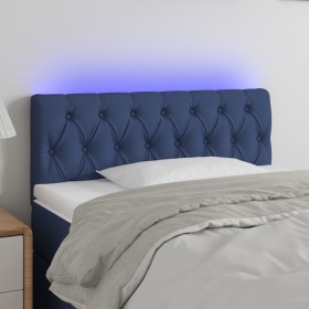 Blue fabric headboard with LED 90x7x78/88 cm by , Headboards and footboards - Ref: Foro24-3121936, Price: 52,59 €, Discount: %
