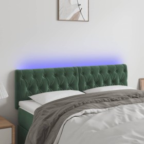 Dunkelgraues Samtkopfteil mit LED 160x7x78/88 cm von , Kopf- und Fußteile - Ref: Foro24-3122005, Preis: 83,51 €, Rabatt: %