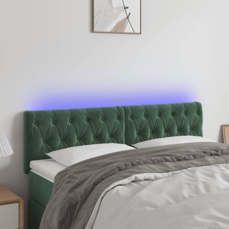 Dark gray velvet headboard with LED 160x7x78/88 cm by , Headboards and footboards - Ref: Foro24-3122005, Price: 78,54 €, Disc...