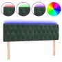 Dark gray velvet headboard with LED 160x7x78/88 cm by , Headboards and footboards - Ref: Foro24-3122005, Price: 81,59 €, Disc...