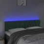 Dark gray velvet headboard with LED 160x7x78/88 cm by , Headboards and footboards - Ref: Foro24-3122005, Price: 81,59 €, Disc...
