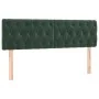 Dark gray velvet headboard with LED 160x7x78/88 cm by , Headboards and footboards - Ref: Foro24-3122005, Price: 81,59 €, Disc...