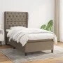 Box spring bed with taupe gray fabric mattress 80x200 cm by , Beds and slatted bases - Ref: Foro24-3128161, Price: 392,61 €, ...