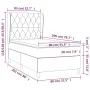 Box spring bed with taupe gray fabric mattress 80x200 cm by , Beds and slatted bases - Ref: Foro24-3128161, Price: 392,61 €, ...