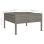 Set de muebles de jardín 8 pzas y cojines ratán sintético gris