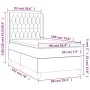 Box spring bed with blue fabric mattress 90x190 cm by , Beds and slatted bases - Ref: Foro24-3131639, Price: 358,85 €, Discou...
