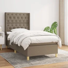 Box spring bed with taupe gray fabric mattress 80x200 cm by , Beds and slatted bases - Ref: Foro24-3132189, Price: 375,02 €, ...