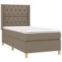 Box spring bed with taupe gray fabric mattress 80x200 cm by , Beds and slatted bases - Ref: Foro24-3132189, Price: 375,02 €, ...