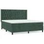 Box spring bed with dark green velvet mattress 160x200 cm by , Beds and slatted bases - Ref: Foro24-3132870, Price: 622,33 €,...