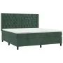 Box spring bed with dark green velvet mattress 160x200 cm by , Beds and slatted bases - Ref: Foro24-3132870, Price: 622,33 €,...