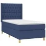 Box spring bed mattress and LED lights blue fabric 90x190 cm by , Beds and slatted bases - Ref: Foro24-3139083, Price: 365,66...