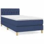 Boxspringbett mit blauer Stoffmatratze 90x190 cm von , Betten und Lattenroste - Ref: Foro24-3140823, Preis: 301,46 €, Rabatt: %