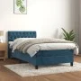 Cama box spring con colchón terciopelo azul oscuro 100x200 cm de , Camas y somieres - Ref: Foro24-3141471, Precio: 318,48 €, ...
