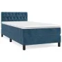 Boxspringbett mit dunkelblauer Samtmatratze 100x200 cm von , Betten und Lattenroste - Ref: Foro24-3141471, Preis: 318,61 €, R...