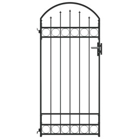 Gartentor mit schwarzem Stahlbogen 89x200 cm von , Gartentore - Ref: Foro24-145750, Preis: 145,48 €, Rabatt: %
