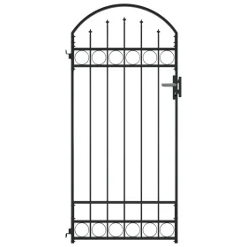 Gartentor mit schwarzem Stahlbogen 89x200 cm von , Gartentore - Ref: Foro24-145750, Preis: 163,45 €, Rabatt: %