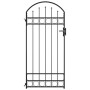 Puerta de jardín con arco de acero negro 89x200 cm de , Puertas de jardín - Ref: Foro24-145750, Precio: 145,48 €, Descuento: %