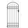 Puerta de jardín con arco de acero negro 89x200 cm de , Puertas de jardín - Ref: Foro24-145750, Precio: 145,48 €, Descuento: %