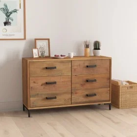 Solid pine wood sideboard in brown, 110x35x70 cm by , Sideboards - Ref: Foro24-349921, Price: 259,59 €, Discount: %