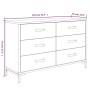 Sideboard aus massivem Kiefernholz braun 110x35x70 cm von , Sideboards - Ref: Foro24-349921, Preis: 275,03 €, Rabatt: %