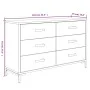 Sideboard aus massivem Kiefernholz braun 110x35x70 cm von , Sideboards - Ref: Foro24-349921, Preis: 259,59 €, Rabatt: %