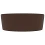 Luxurious matte dark brown ceramic sink and overflow 36x13 cm by , Sinks - Ref: Foro24-147039, Price: 48,13 €, Discount: %