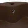 Luxurious matte dark brown ceramic sink and overflow 36x13 cm by , Sinks - Ref: Foro24-147039, Price: 48,13 €, Discount: %