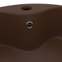 Luxuriöses matt-dunkelbraunes Keramikwaschbecken und Überlauf 36x13 cm von , Sinkt - Ref: Foro24-147039, Preis: 48,73 €, Raba...