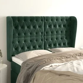 Kopfteil mit dunkelgrünen Samtohren 163x23x118/128cm von , Kopf- und Fußteile - Ref: Foro24-3118349, Preis: 177,63 €, Rabatt: %