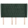 Headboard with dark green velvet ears 163x23x118/128cm by , Headboards and footboards - Ref: Foro24-3118349, Price: 177,63 €,...