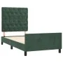 Dark green velvet bed frame with headboard 80x200 cm by , Beds and slatted bases - Ref: Foro24-3125907, Price: 159,44 €, Disc...