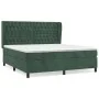 Box spring bed with dark green velvet mattress 160x200 cm by , Beds and slatted bases - Ref: Foro24-3129402, Price: 657,55 €,...