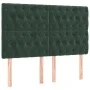 Box spring bed with dark green velvet mattress 160x200 cm by , Beds and slatted bases - Ref: Foro24-3129402, Price: 657,55 €,...
