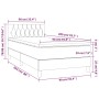 Boxspringbettmatratze und LED-Leuchten aus blauem Stoff 90x200 cm von , Betten und Lattenroste - Ref: Foro24-3133371, Preis: ...
