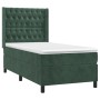 Boxspringbett mit Matratze und LED dunkelgrünem Samt 80x200 cm von , Betten und Lattenroste - Ref: Foro24-3139712, Preis: 339...