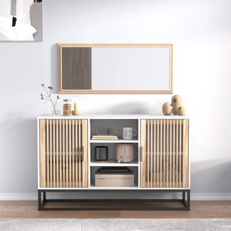 White plywood sideboard 105x30x65 cm by , Sideboards - Ref: Foro24-352118, Price: 115,06 €, Discount: %