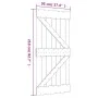 Schiebetür mit Beschlägen aus massivem Kiefernholz, 95 x 210 cm von , Türen - Ref: Foro24-3202985, Preis: 194,34 €, Rabatt: %