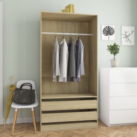 Schrank aus Sonoma-Eichensperrholz, 100 x 50 x 200 cm von , Kleiderschränke - Ref: Foro24-800606, Preis: 189,80 €, Rabatt: %