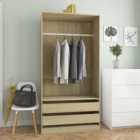 Schrank aus Sonoma-Eichensperrholz, 100 x 50 x 200 cm von , Kleiderschränke - Ref: Foro24-800606, Preis: 180,86 €, Rabatt: %