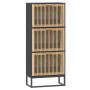 Black plywood shoe cabinet 52x25x120 cm by , Shoe racks and shoe organizers - Ref: Foro24-352128, Price: 179,52 €, Discount: %