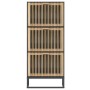 Black plywood shoe cabinet 52x25x120 cm by , Shoe racks and shoe organizers - Ref: Foro24-352128, Price: 179,52 €, Discount: %