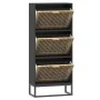 Mueble zapatero madera contrachapada negro 52x25x120 cm de , Zapateros y organizadores de calzado - Ref: Foro24-352128, Preci...