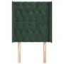 Kopfteil mit dunkelgrünen Samtohren 83x16x118/128 cm von , Kopf- und Fußteile - Ref: Foro24-3119949, Preis: 94,95 €, Rabatt: %